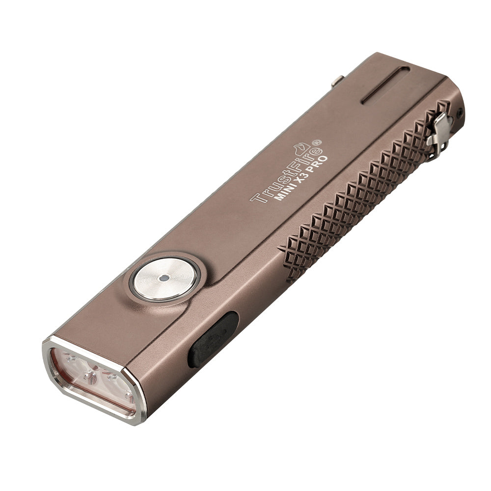 TRUSTFIRE MINIX3 PRO EDC MULTI-FUNCTION FLASHLIGHT WITH WHITE LIGHT, FLOOD LIGHT, GREEN LASER, AND ULTRAVIOLET LIGHT