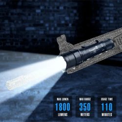 TrustFire R8 1800Lumen Rail Mount Flashlight(GET 20% OFF AND A GIFT WITH YOUR PURCHASE)