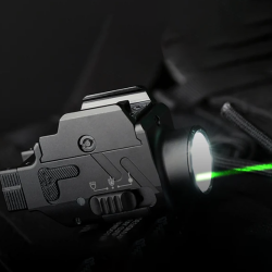 TrustFire GM23S Light 800 Lumen Rail Mount C-Type Rechargeable Tactical Light with Green Aiming Laser (Get 20% Off and Free Gifts with Your Purchase)