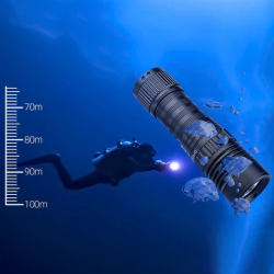 TrustFire DF006 Submersible Flashlight 2300 Lumens Underwater Activities Strong Light Illumination Light Maximum Depth 100m(PURCHASE TO GET 20% OFF)