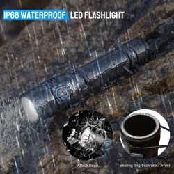 TrustFire T11R Rechargeable LED Tactical Flashlight, 1800 Lumens, Waterproof, Dual Switch, 22 Hours Battery Life